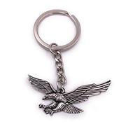 H-Customs Aigle oiseau hibou griffon porte-clés pendentif en métal argenté