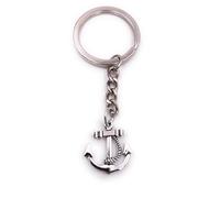 H-Customs ancre avec boucle Porte-clés pendentif en métal argenté