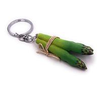 H-Customs Asperges Légumes Bois Vert Noble Pendentif Porte-clés À La Main