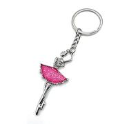 H-Customs Ballerine danse danseuse argent porte-clés pendentif, Silber, taille unique