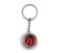H-Customs Ballon de basket-ball rond avec anneau mobile pendentif porte-clés
