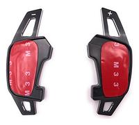 H-Customs Bascule Shift Paddle Extension Palettes de Commande Alu Noir compatible avec Golf 7 MK7 seulement GTI R GTD Polo Gti 18