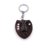 H-Customs Bouclier Chevalier Armure Protection Noble Bois Main Main Clé Pendentif