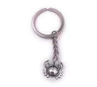 H-Customs Cancer Zodiac Animal Keychain Pendentif Argent Métal