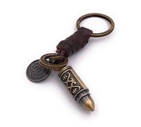 H-Customs Cartouche munitions antique trousseau métal bronze pendentif