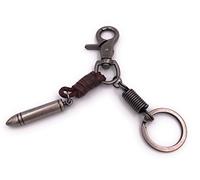 H-Customs Cartouche munitions antique trousseau pendentif en métal argent