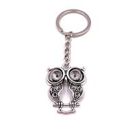 H-Customs Chouette hibou pendentif porte-clés argenté motif Kautz avec gros yeux