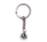 H-Customs Couronne royale porte-clés pendentif en métal argenté