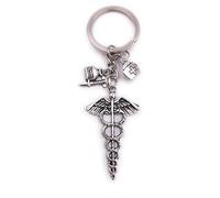 H-Customs Docteur en médecine seringue porte-clé pendentif en métal argenté