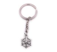 H-Customs Ice Snow Sign 2 Porte-clés pendentif en métal argenté