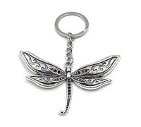 H-Customs Insecte aquatique motif libellule argent porte-clés pendentif, Silber, taille unique