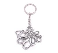 H-Customs Octopus poulpe octopus grand porte-clé pendentif en métal argent