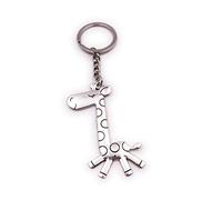 H-Customs Pendentif porte-clés en argent avec girafe et long cou