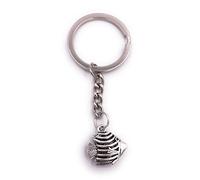 H-Customs Poissons d'ornement Réservoir Poisson Porte-clés Pendentif Argent Métal