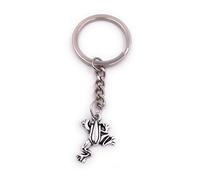 H-Customs Porte-clé grenouille Weatherman porte-clés en métal argenté