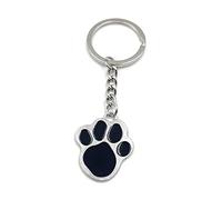 H-Customs Porte-clés avec empreinte de patte de chien - Noir