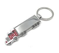 H-Customs Porte-clés plat en argent pour camion de camionnette.