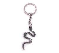 H-Customs Serpent serpent venimeux porte-clés pendentif en métal argenté