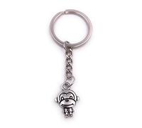 H-Customs Singe Monkey Chimpanzee Keychain Pendentif en métal argenté