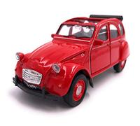 H-Customs Welly Citroën 2CV Décapotable Voiture Modèle Auto Produit sous Licence 1: 34-1: 39 Rouge Ouvert