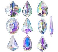 H&D HYALINE & DORA 10 pièces coloré Lustre en Cristal Lampe éclairage Goutte Pendentif Suspendu prismes de Verre Attrape-Soleil Maison fenêtre décor