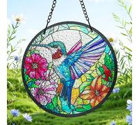 H&D HYALINE & DORA Attrape-soleil en verre teinté colibri à suspendre pour café, décoration d'intérieur, cadeau pour maman, grand-mère, épouse, enseignante (16 cm)