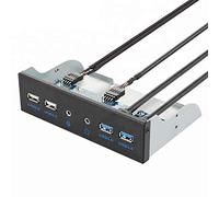 H&D Hyaline&Dora Boîtier d'ordinateur USB 2.0 USB 3.0 HD Audio 5 ports compatible avec les ordinateurs de bureau et portables
