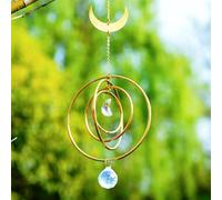 H&D HYALINE & DORA Carillon éolien en cristal à suspendre à une fenêtre avec boule de verre pour décoration de maison, mariage, jardin - 27,9 cm