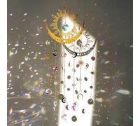 H&D HYALINE & DORA Carillon éolien en cristal pour suspendre une fenêtre en verre pour extérieur, intérieur, décoration de jardin, cour, plafond, chambre