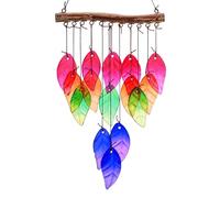 H&D Hyaline & Dora Carillon éolien en verre pour extérieur, carillon éolien en verre pour extérieur, carillon éolien coloré unique, 58,4 cm, carillon éolien à suspendre en verre pour la maison, le