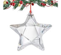 H&D HYALINE & DORA Édition annuelle 2025 - Décorations de Noël en cristal - Décoration en forme d'étoile de 6,3 cm pour décoration de sapin de Noël, décoration en verre transparent, cadeaux de fête