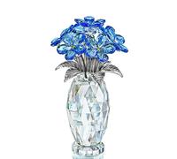 H&D HYALINE & DORA Figurine de fleur en cristal bleu Forget Me Not - Cadeau pour femme - Décoration d'intérieur - Centre de table