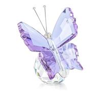 H&D HYALINE & DORA Figurine de papillon violette en verre de cristal, papillon avec socle en cristal, animal en cristal, figurines à collectionner, cadeaux pour femme
