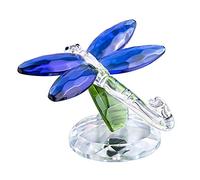 H&D HYALINE & DORA Figurine en verre avec motif animaux en forme de libellule bleue debout dans une boîte cadeau