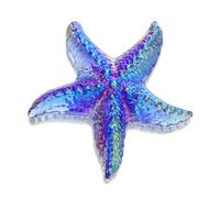 H&D HYALINE & DORA Figurines en verre soufflé à la main en forme d'étoile de mer bleue pour décoration d'intérieur, petits animaux marins à collectionner pour cadeau saisonnier