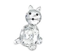 H&D HYALINE & DORA Presse-papiers Figurine Chat en Cristal, Ornement de pièce maîtresse de Table pour la décoration, décoration Animale en Verre