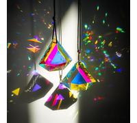 H&D HYALINE & DORA Suncacther Lot de 2 prismes en cristal de 4,8 cm de couleur AB pour fenêtre d'intérieur et décoration de jardin