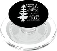 H.D. Thoreau T-Shirt avec Dictons de Motivation Walk in The Woods PopSockets PopGrip pour MagSafe