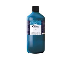 H DUPONT DU0601000221C - Peinture Sur Soie Classique Cyan N°221 - Pot De 1 L - Colorants acides pour une qualité supérieure - Idéale pour les professionnels, grande contenance