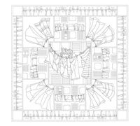 H DUPONT DUPCARPW134C - Un Carré de Soie à peindre - Tissu 100% soie - 90x90cm - Fenêtre