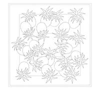 H DUPONT DUPCARVP001C - Un Carré de Soie à peindre - Tissu 100% soie - 90x90cm - Ananas