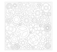 H DUPONT DUPCARVP003C - Un Carré de Soie à peindre - Tissu 100% soie - 90x90cm - Peace