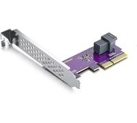 H!Fiber Adaptateur PCIe vers SFF-8643 pour SSD U.2 (SFF-8639), Port Unique SFF-8643, PCIe X4, support Windows/Linux/VMware ESXi, avec support profilé Complet et Bas