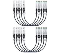 H!Fiber.com 10 pièces, câble DAC SFP+ 10Gb/s, 0,25 mètre (0,8 pi), câble Twinax SFP+ cuivre direct passif 10GBase-CU pour Cisco SFP-H10GB-CU0.25M, Ubiquiti, Netgear et autres commutateurs ouverts et