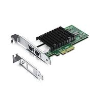 H!Fiber.com Carte réseau 10Gb pour puce Intel X550-T2 - ELX550AT2, avec deux ports RJ45 en cuivre, adaptateur réseau local PCI Express X4 10 Gb, pour Windows Server, Windows 7/8/10, Linux, VMware ESX