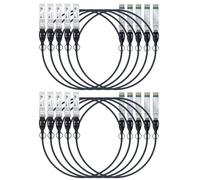 H!Fiber.com Pack de 10 câbles SFP+ DAC 10Gb/s, 1 mètre (3,3 pi), câble SFP+ Twinax en cuivre passif 10GBase-CU pour Cisco SFP-H10GB-CU1M, Ubiquiti, Netgear et autres commutateurs ouverts et NIC