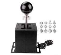 H Gear Shifter Sim Racing Accessoire de jeu pour Logitech G29 G27 G25 PC USB 7 vitesses Plastique Alliage d'aluminium Noir (7 vitesses + R-HB039)