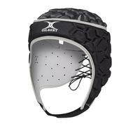 Casque Rugby Gilbert XP 250 Noir/Argent (Headguard), tailles senior / junior (XXS (S Junior)