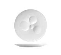 H&H 2 Assiettes Sélection Hotellerie En Porcelaine Blanche Cm 26X25,5X2,5H.