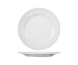 H&H 4413025 Assiette Plate Arcadie, Porcelaine, Blanc, 25 cm, Porcelain